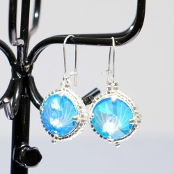 Blue earings handmade with...