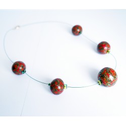 Red and Green Necklace -...