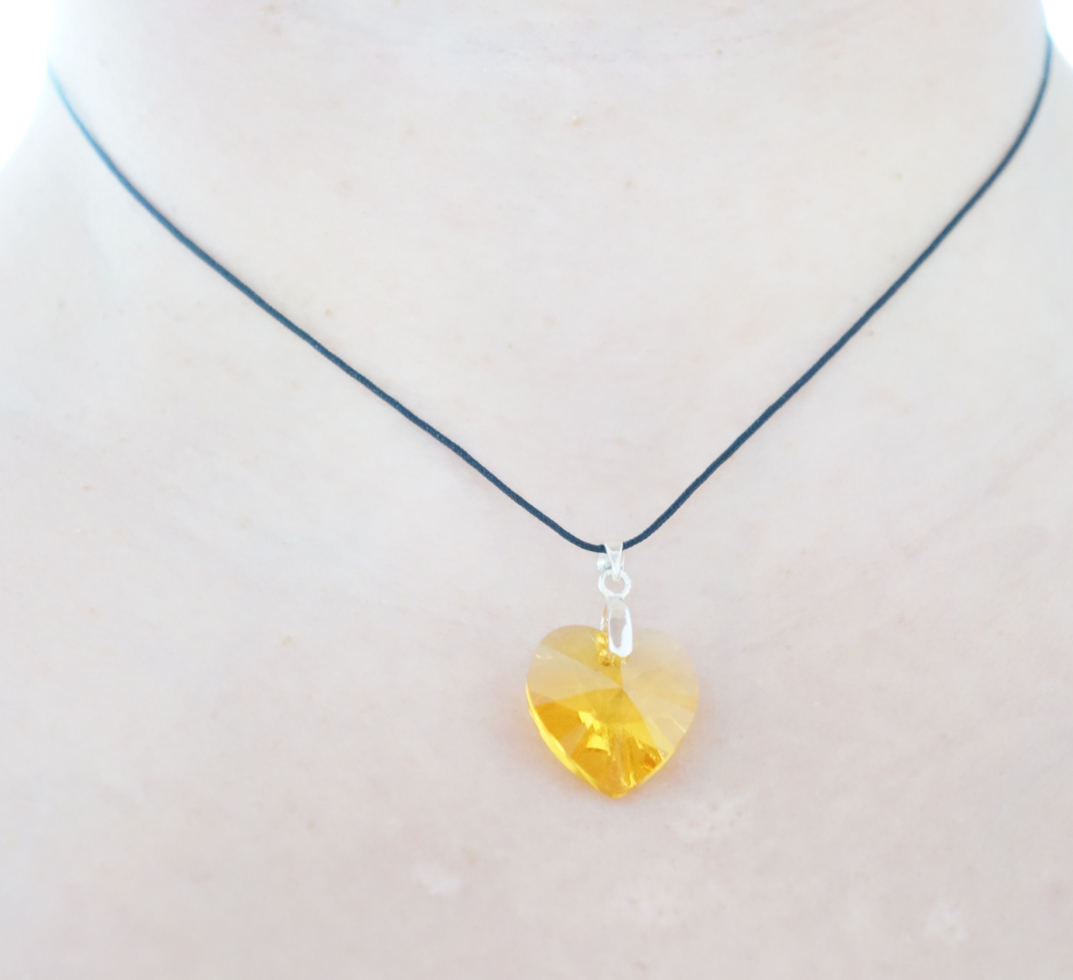 swarovski yellow necklace