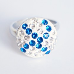 Blue and white ring with...