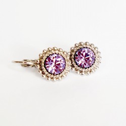 Pale purple drop earrings