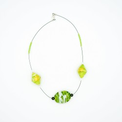 Green choker necklace