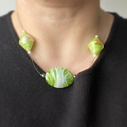 Green choker necklace