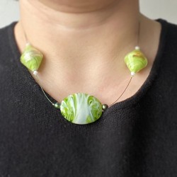 Green choker necklace