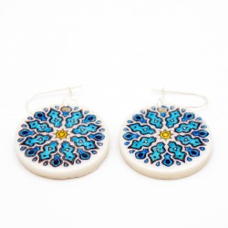 Blue mandala earrings