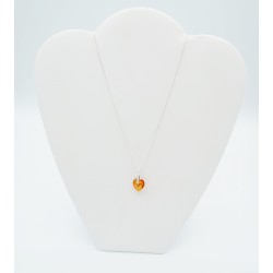 Orange heart necklace