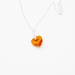 Orange heart necklace