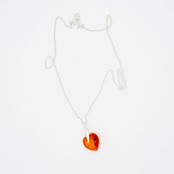 Orange heart necklace