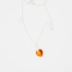 Orange heart necklace