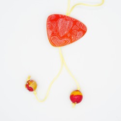 Orange, red, and yellow necklace