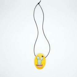 Pendentif collier long cactus