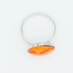 Petite bague fantaisie ronde orange