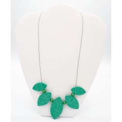 Collier fantaisie mi-long vert