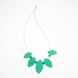 Collier fantaisie mi-long vert