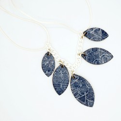 Blue and white necklace